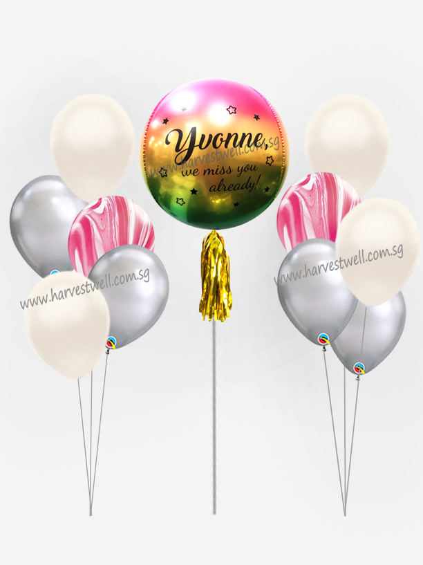 Personalize ORBZ Ombre Balloon Bundle Set Singapore